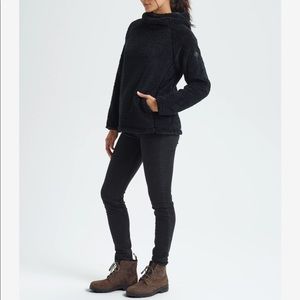 Women's Burton Lynx Pullover Fleece Black XS NWT